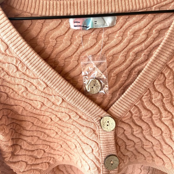 M 🔖 RARE!  Free People Beach Ziggy Sweater Set Wide Leg Pants Crop Top - Picture 6 of 14